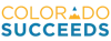 a blue and yellow text on a black background