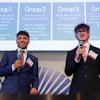 Diego Suarez (L) and Sam Solis (R) present EPIC challenge during EPIC Summer Meeting.