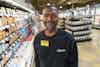 a man standing in a grocery store