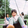 a girl on a swing
