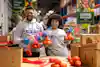 Delta Air Lines employees and customers volunteer at Gleaner's Community Food Bank in Detroit, Michigan, on Wednesday April 16, 2025. (Casey Sykes for Rank Studios)