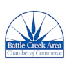 a blue and white logo