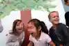 a group of children laughing
