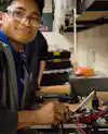 a man smiling at camera