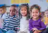 a group of children smiling